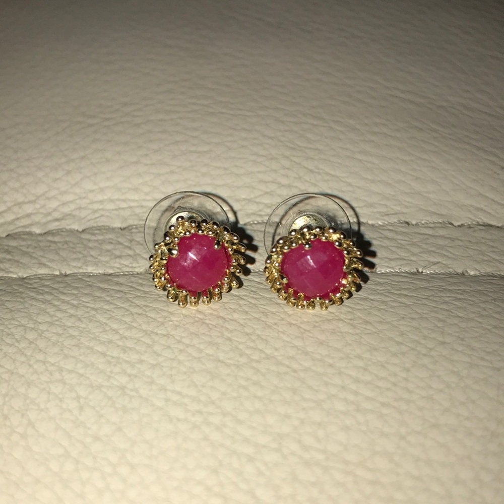 Kendra Scott Studs Pink and Gold